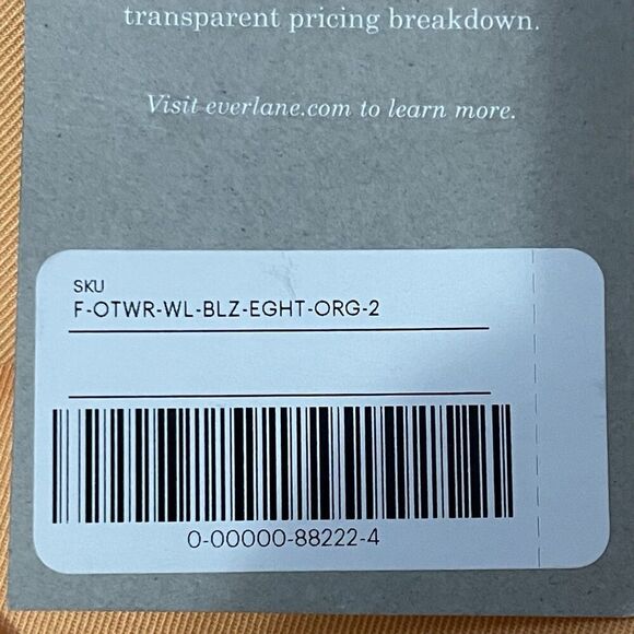 EVERLANE The 80's Oversized Blazer Size 2 Orange NEW Preppy Modern Casual - Picture 6 of 9